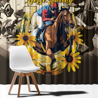 Preakness Horse Racing Window Curtain Middle Jewel