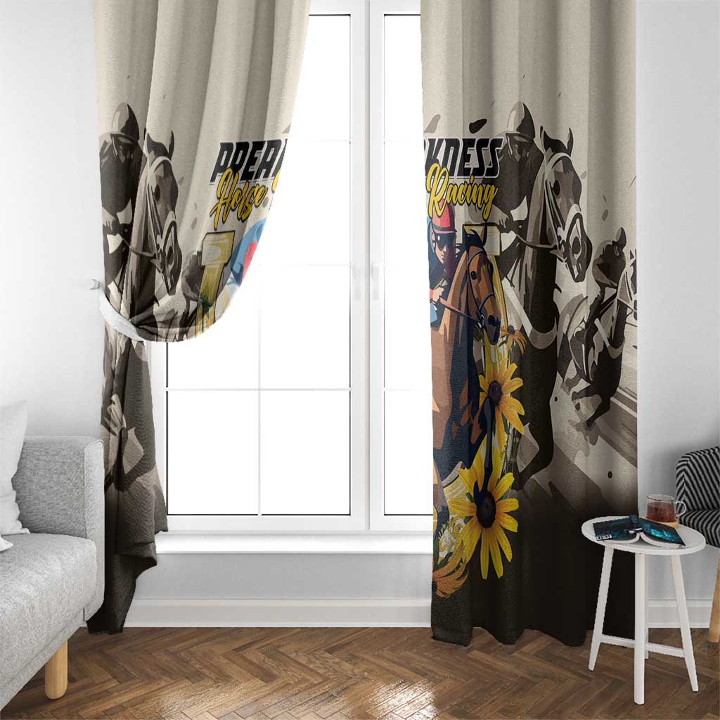 Preakness Horse Racing Window Curtain Middle Jewel
