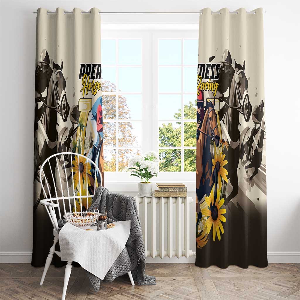 Preakness Horse Racing Window Curtain Middle Jewel