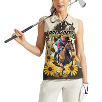 Personalized Preakness Horse Racing Women Sleeveless Polo Shirt Middle Jewel