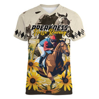 Personalized Preakness Horse Racing Women V-Neck T-Shirt Middle Jewel
