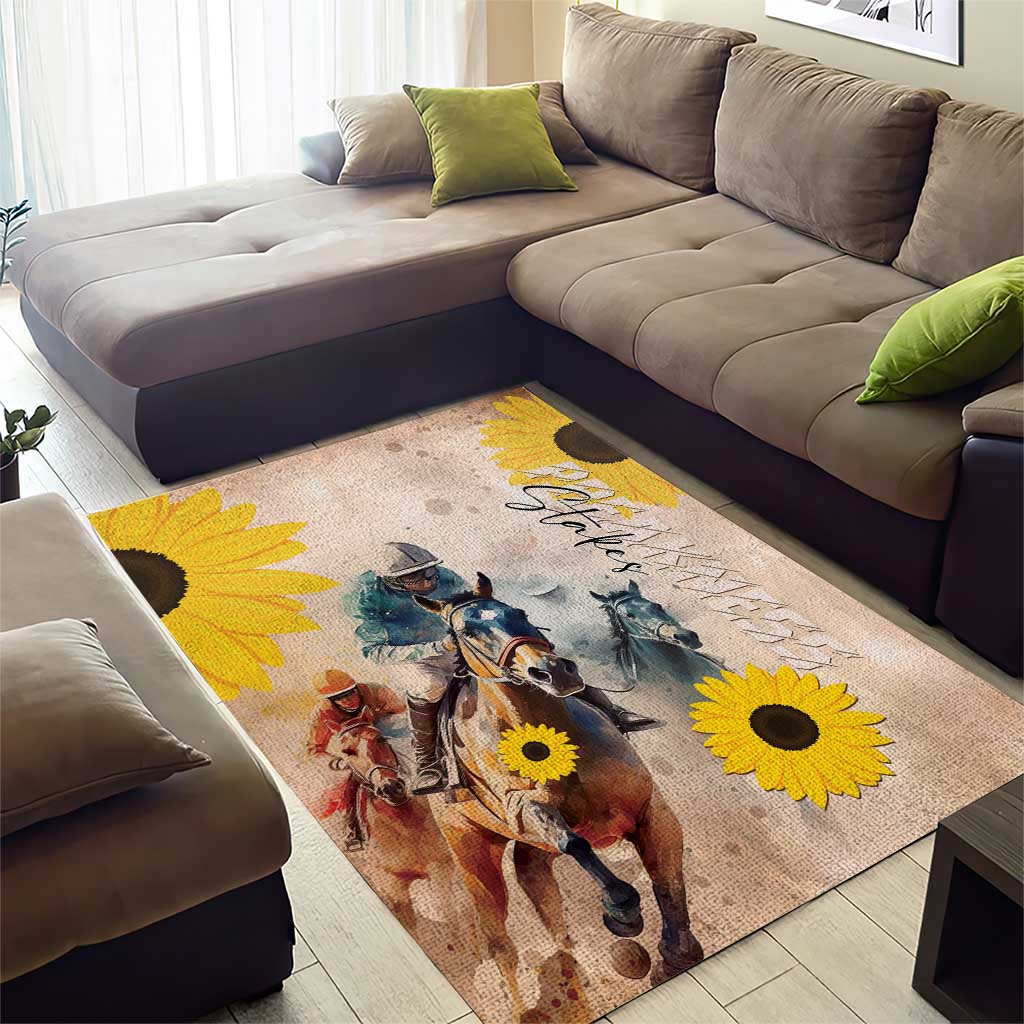 Preakness Horse Racing Area Rug Run for the Black Eyed Susans