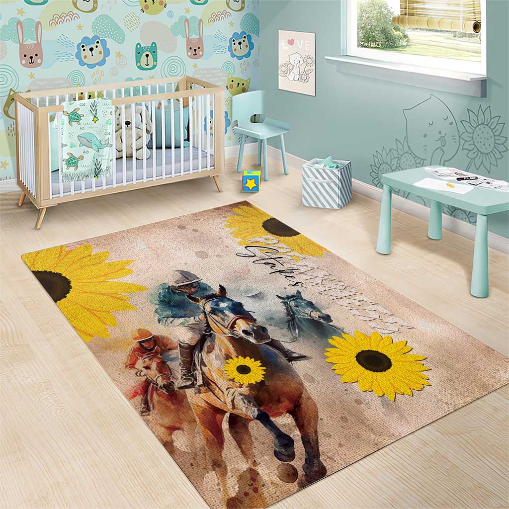 Preakness Horse Racing Area Rug Run for the Black Eyed Susans