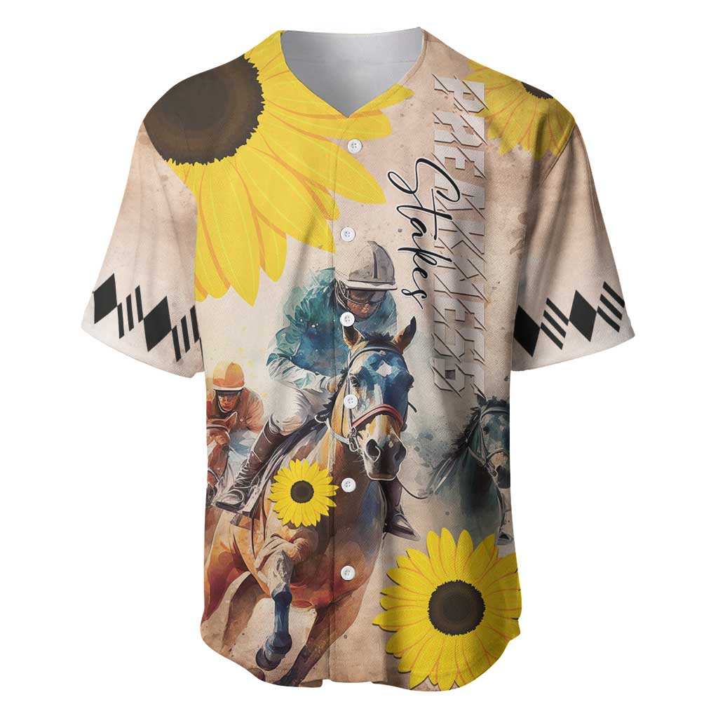 Personalized Preakness Horse Racing Baseball Jersey Run for the Black Eyed Susans