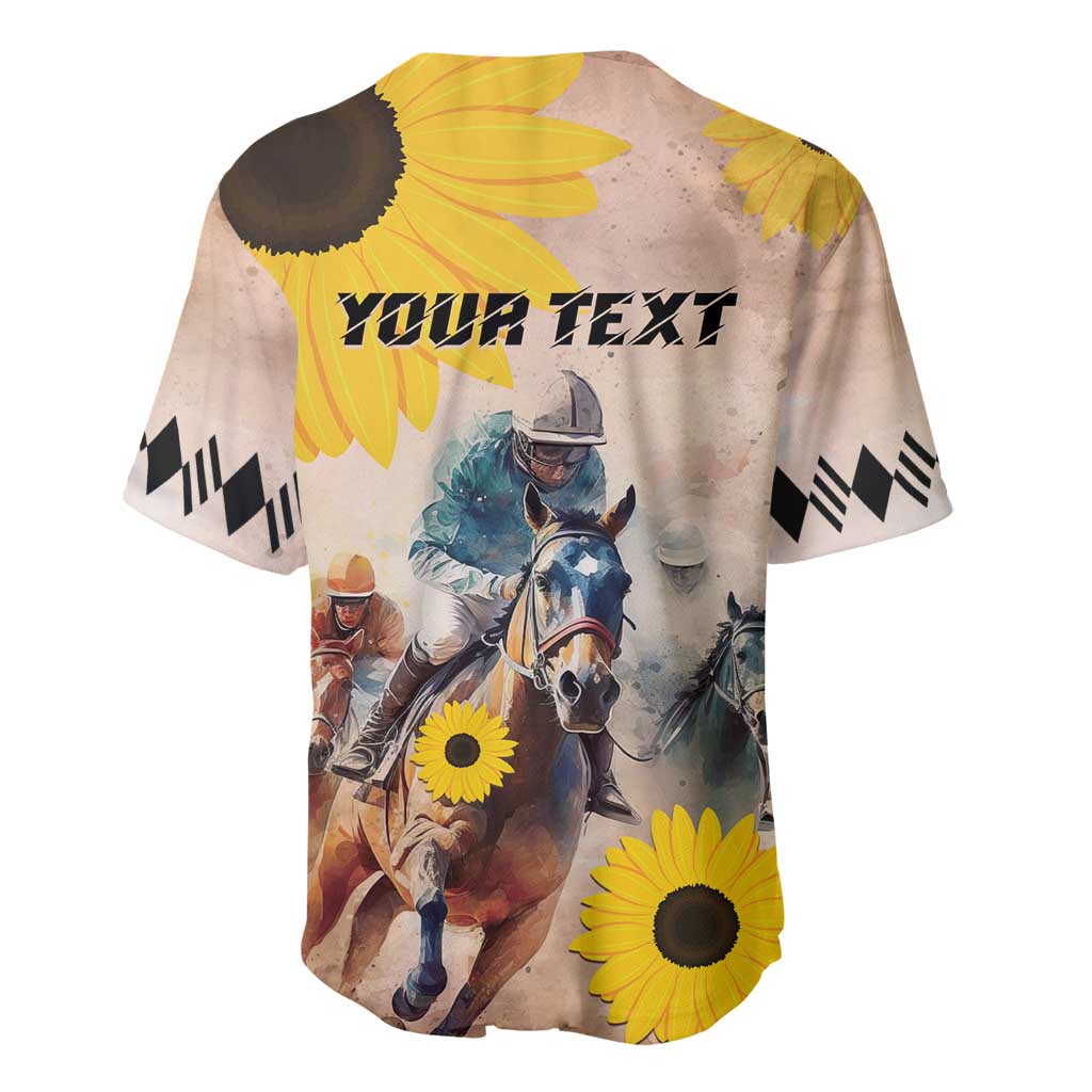Personalized Preakness Horse Racing Baseball Jersey Run for the Black Eyed Susans