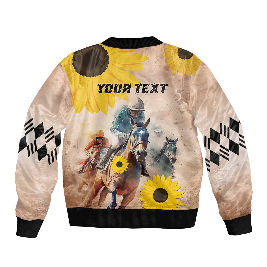 Personalized Preakness Horse Racing Bomber Jacket Run for the Black Eyed Susans