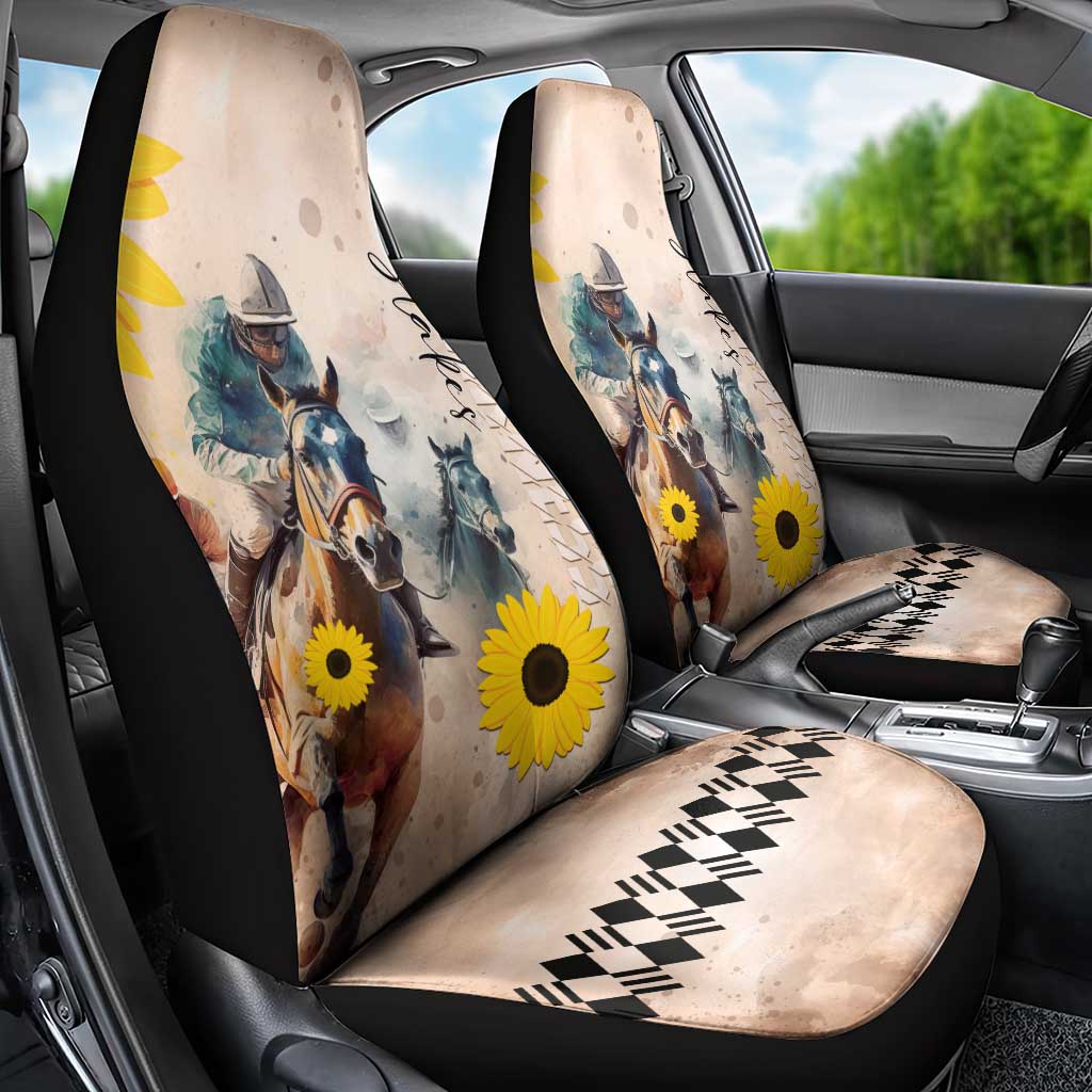 Preakness Horse Racing Car Seat Cover Run for the Black Eyed Susans