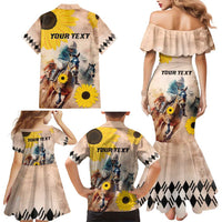 Personalized Preakness Horse Racing Family Matching Mermaid Dress and Hawaiian Shirt Run for the Black Eyed Susans