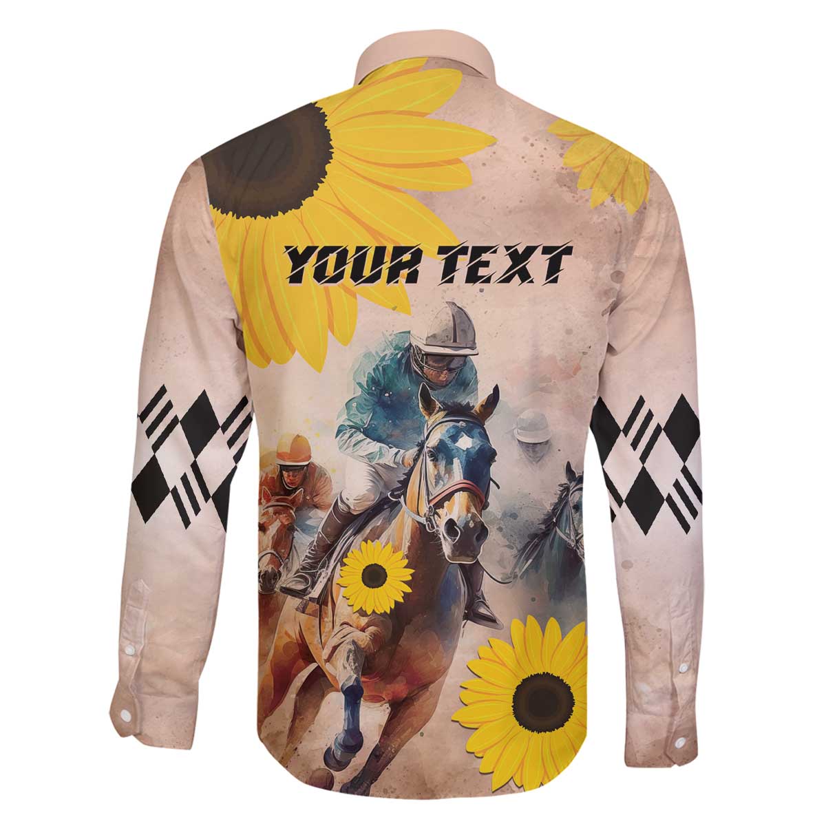 Personalized Preakness Horse Racing Family Matching Off The Shoulder Long Sleeve Dress and Hawaiian Shirt Run for the Black Eyed Susans