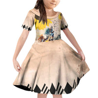 Personalized Preakness Horse Racing Family Matching Off Shoulder Short Dress and Hawaiian Shirt Run for the Black Eyed Susans