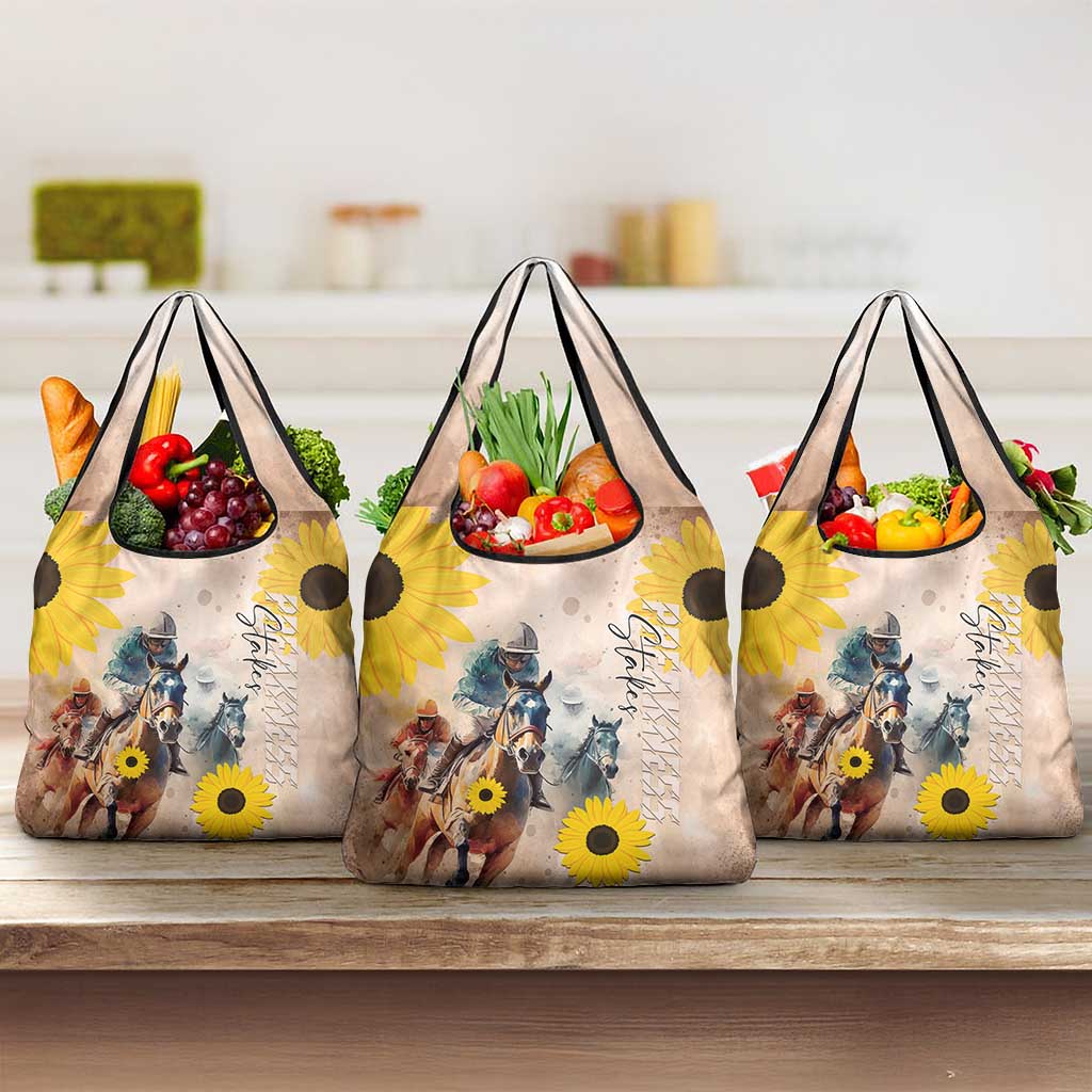 Preakness Horse Racing Grocery Bag Run for the Black Eyed Susans