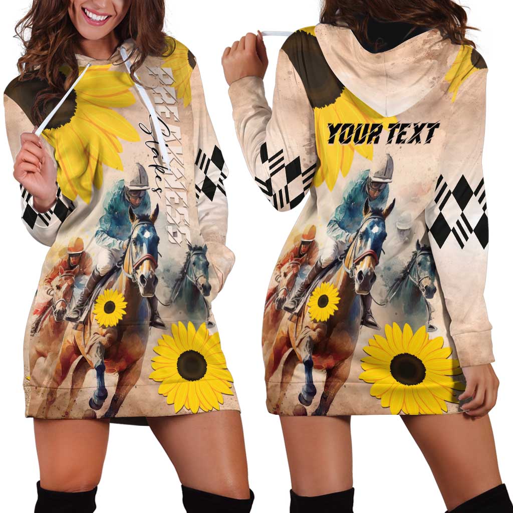 Personalized Preakness Horse Racing Hoodie Dress Run for the Black Eyed Susans