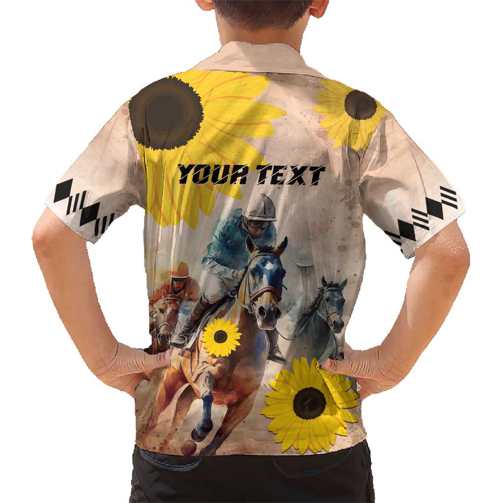 Personalized Preakness Horse Racing Kid Hawaiian Shirt Run for the Black Eyed Susans