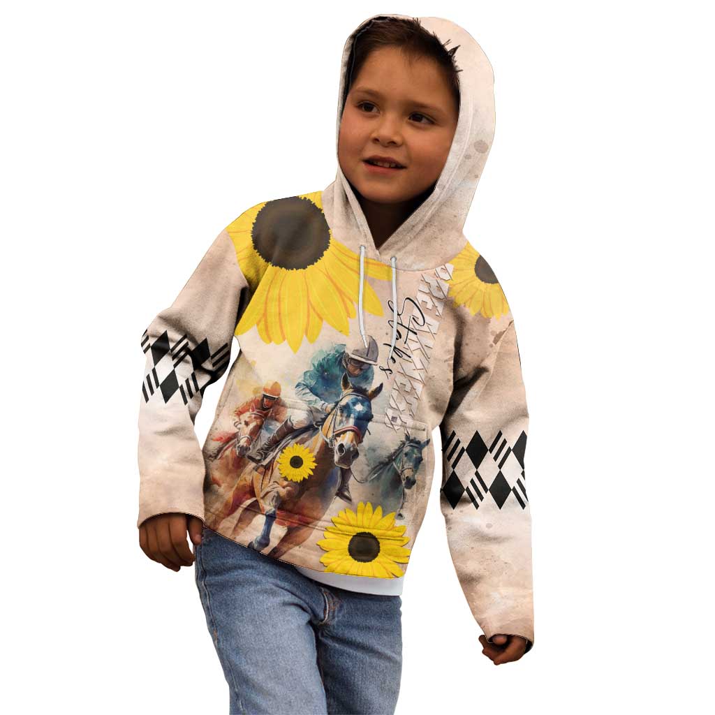 Personalized Preakness Horse Racing Kid Hoodie Run for the Black Eyed Susans