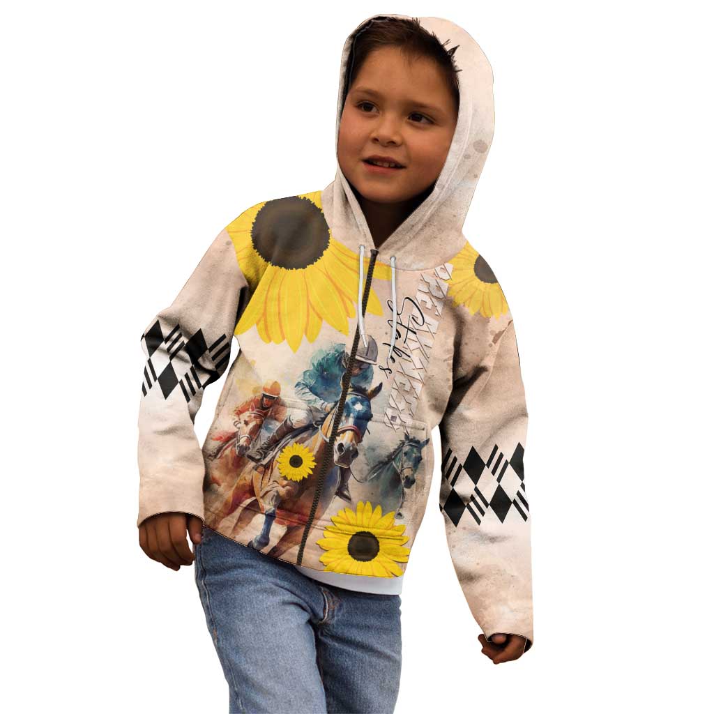 Personalized Preakness Horse Racing Kid Hoodie Run for the Black Eyed Susans
