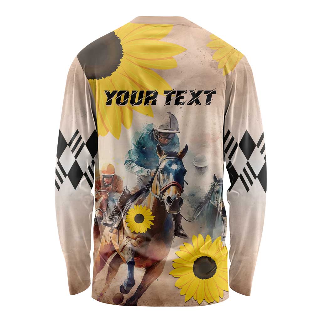 Personalized Preakness Horse Racing Long Sleeve Shirt Run for the Black Eyed Susans