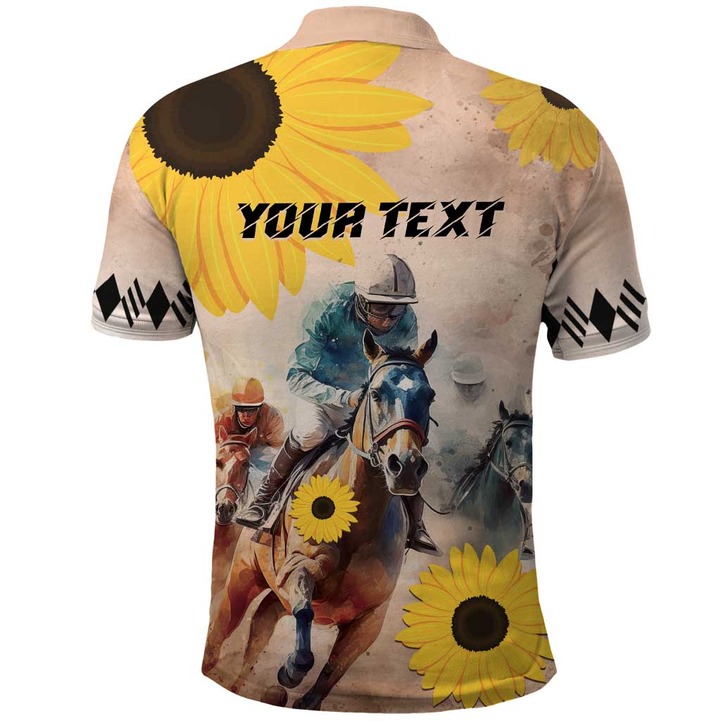 Personalized Preakness Horse Racing Polo Shirt Run for the Black Eyed Susans
