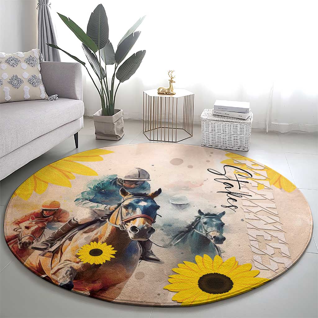 Preakness Horse Racing Round Carpet Run for the Black Eyed Susans