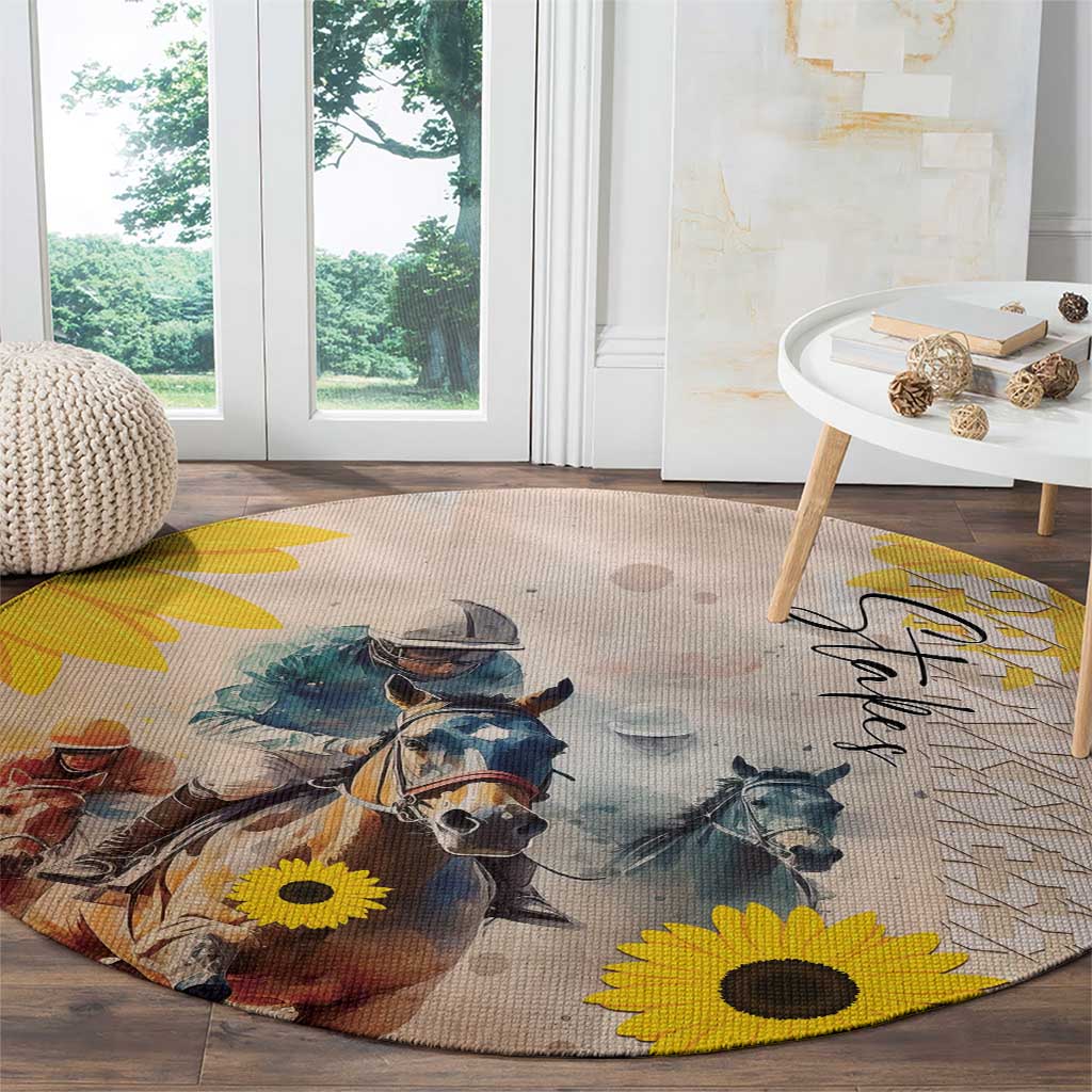 Preakness Horse Racing Round Carpet Run for the Black Eyed Susans