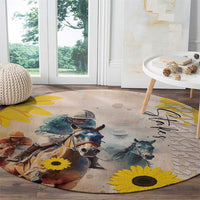 Preakness Horse Racing Round Carpet Run for the Black Eyed Susans