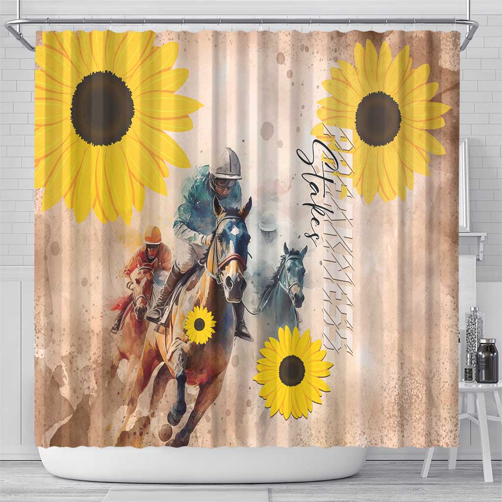 Preakness Horse Racing Shower Curtain Run for the Black Eyed Susans