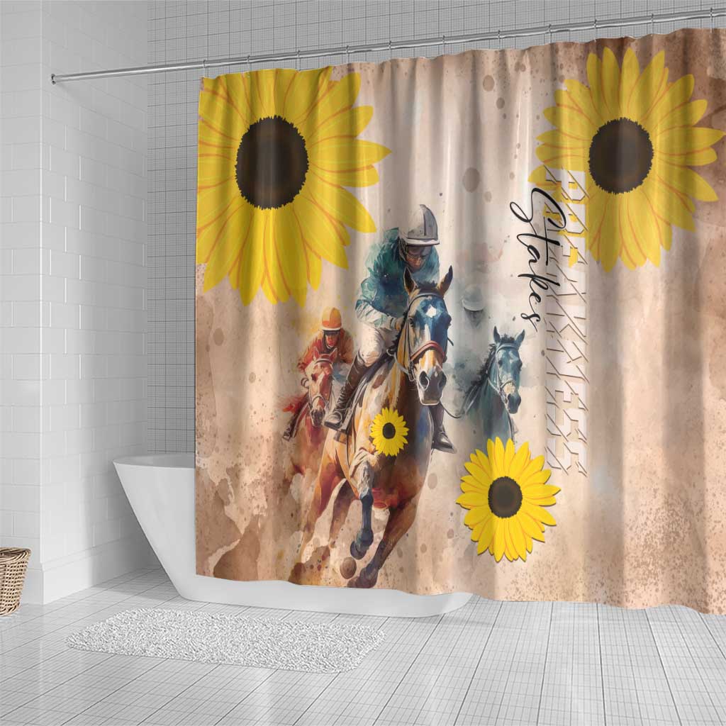 Preakness Horse Racing Shower Curtain Run for the Black Eyed Susans
