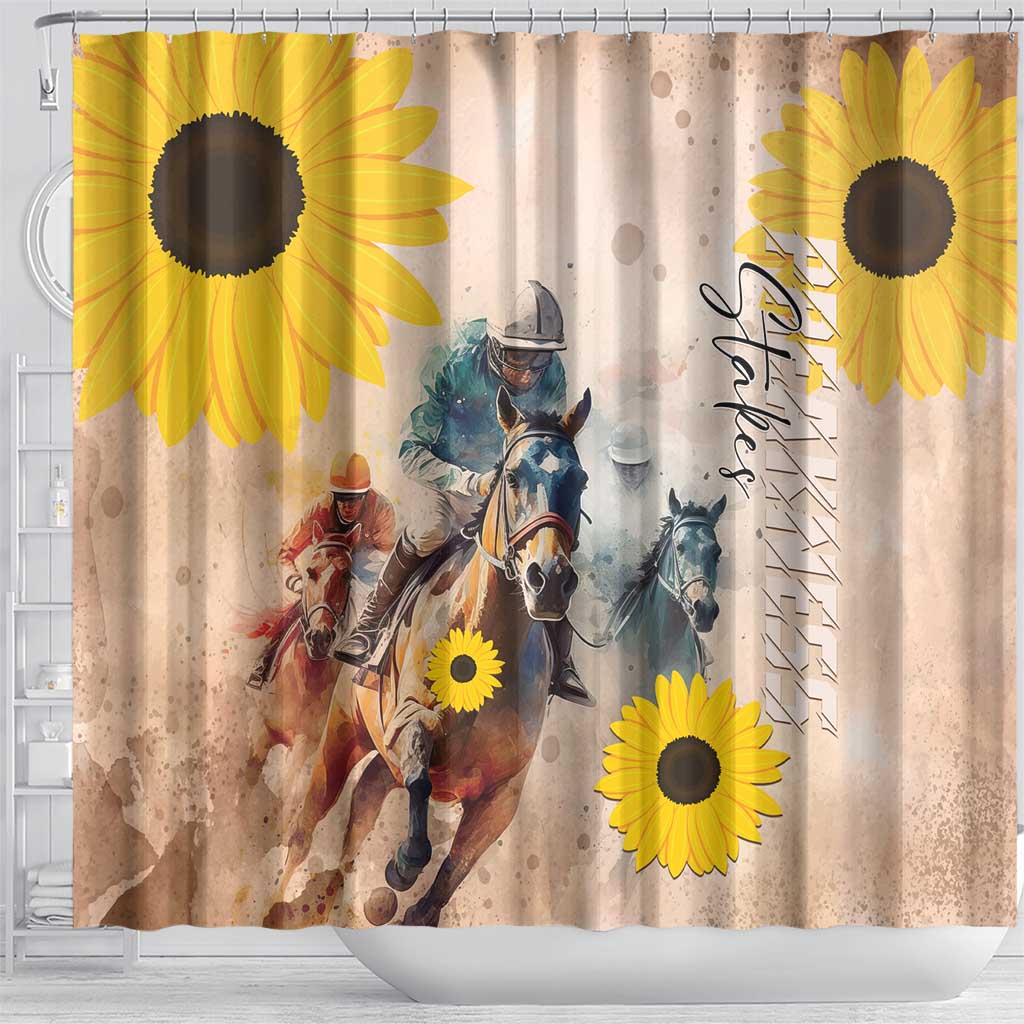 Preakness Horse Racing Shower Curtain Run for the Black Eyed Susans