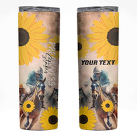 Personalized Preakness Horse Racing Skinny Tumbler Run for the Black Eyed Susans