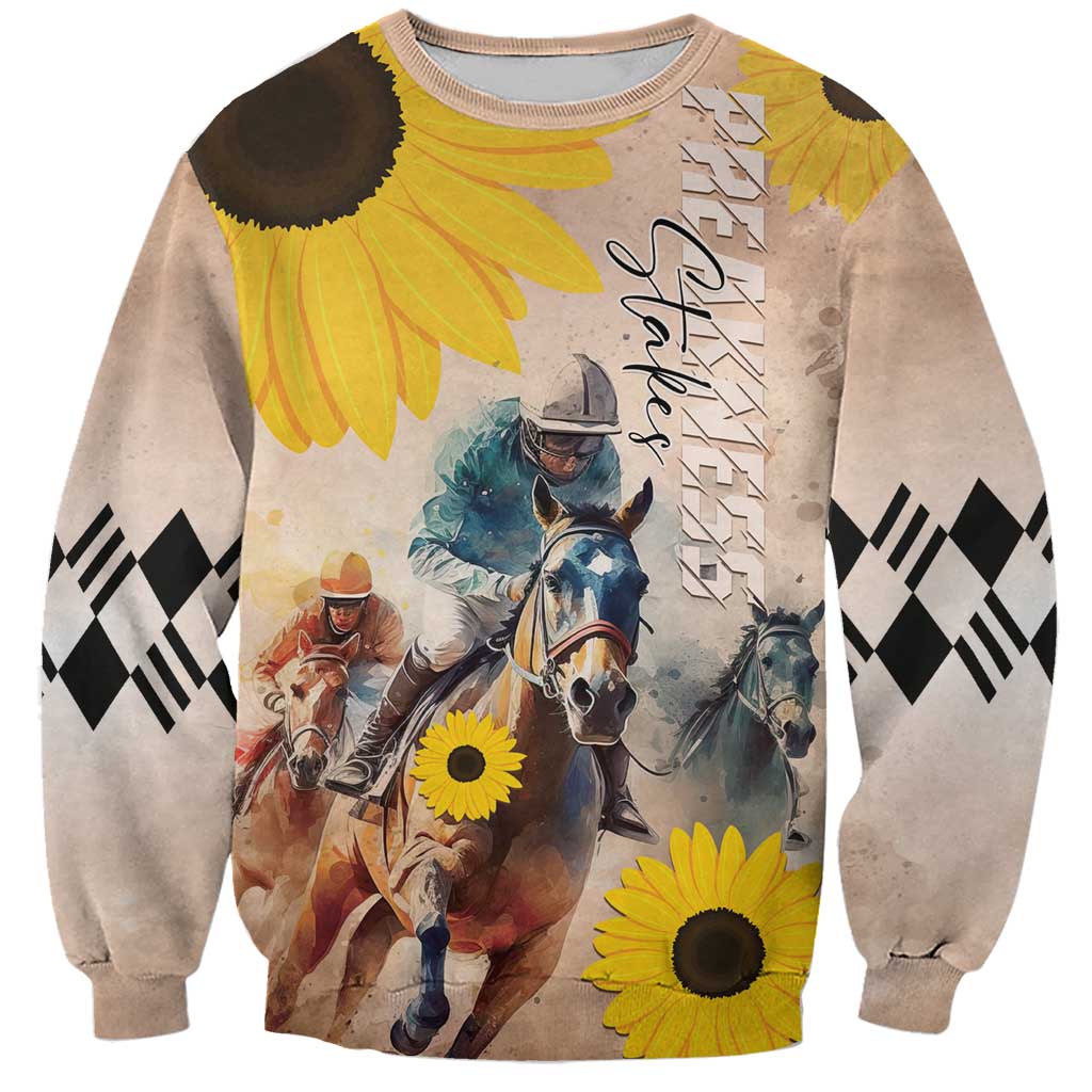 Personalized Preakness Horse Racing Sweatshirt Run for the Black Eyed Susans