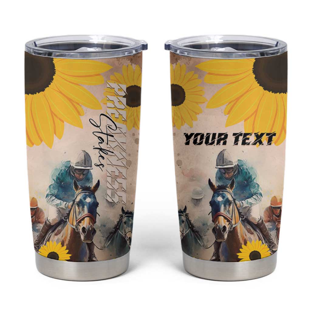 Personalized Preakness Horse Racing Tumbler Cup Run for the Black Eyed Susans