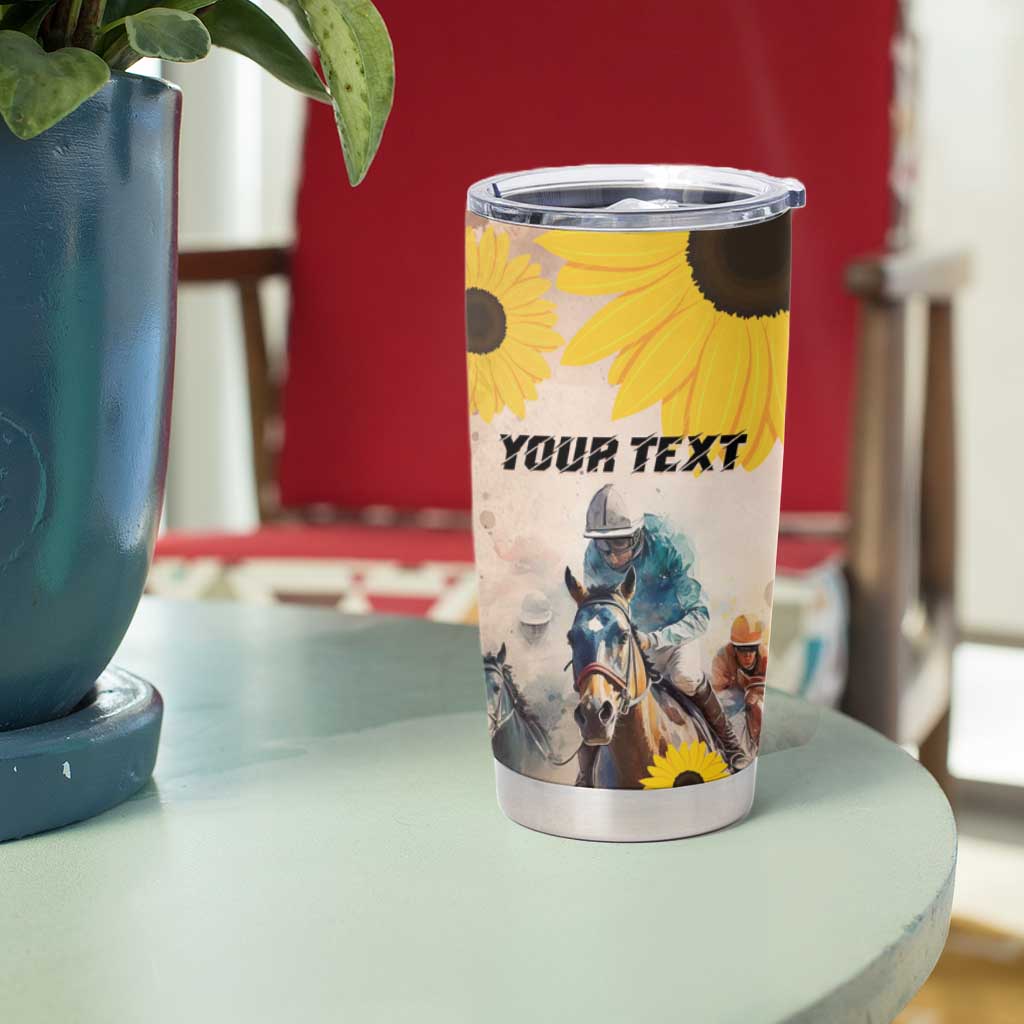Personalized Preakness Horse Racing Tumbler Cup Run for the Black Eyed Susans