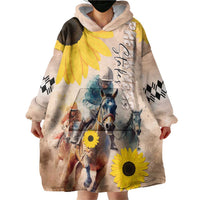 Personalized Preakness Horse Racing Wearable Blanket Hoodie Run for the Black Eyed Susans