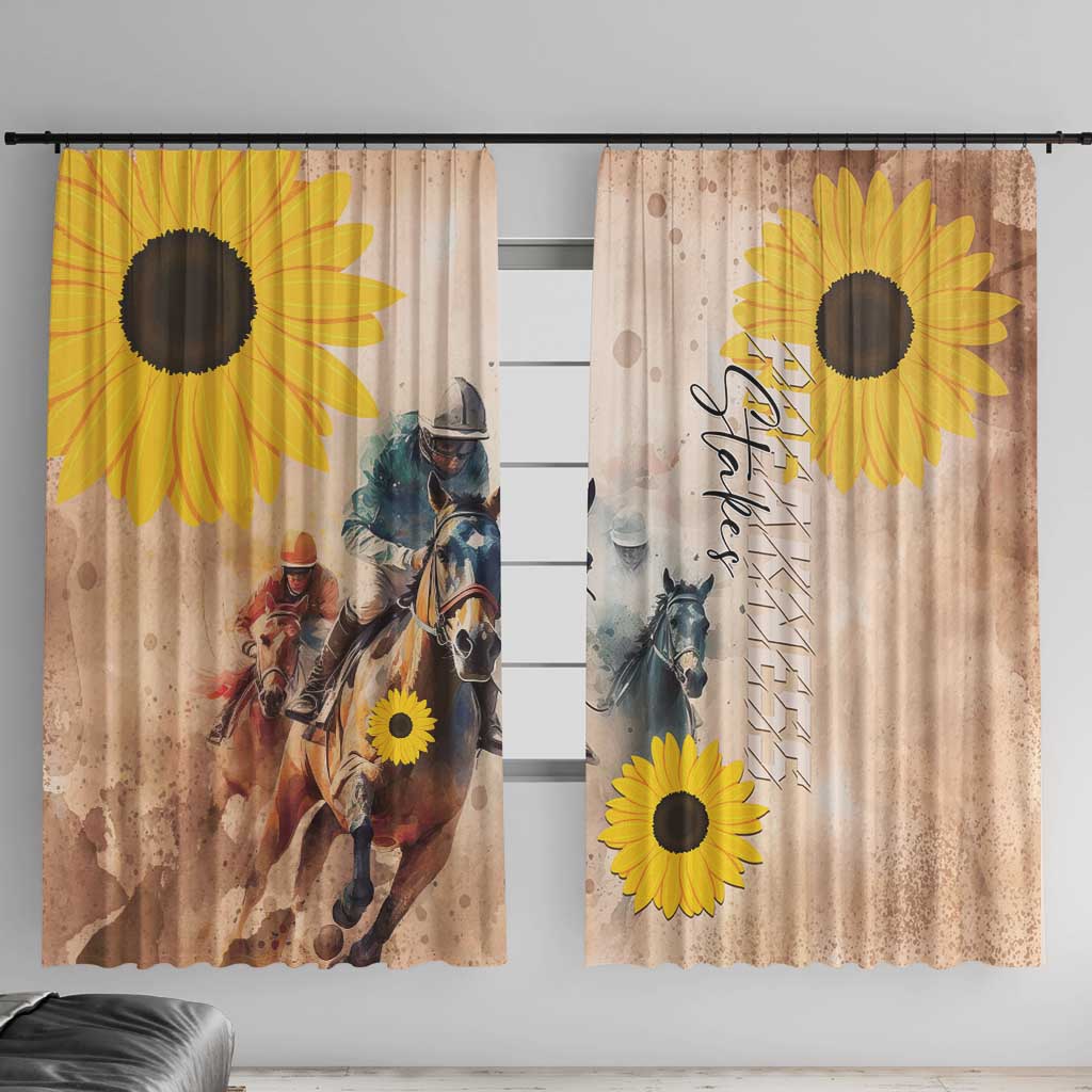 Preakness Horse Racing Window Curtain Run for the Black Eyed Susans