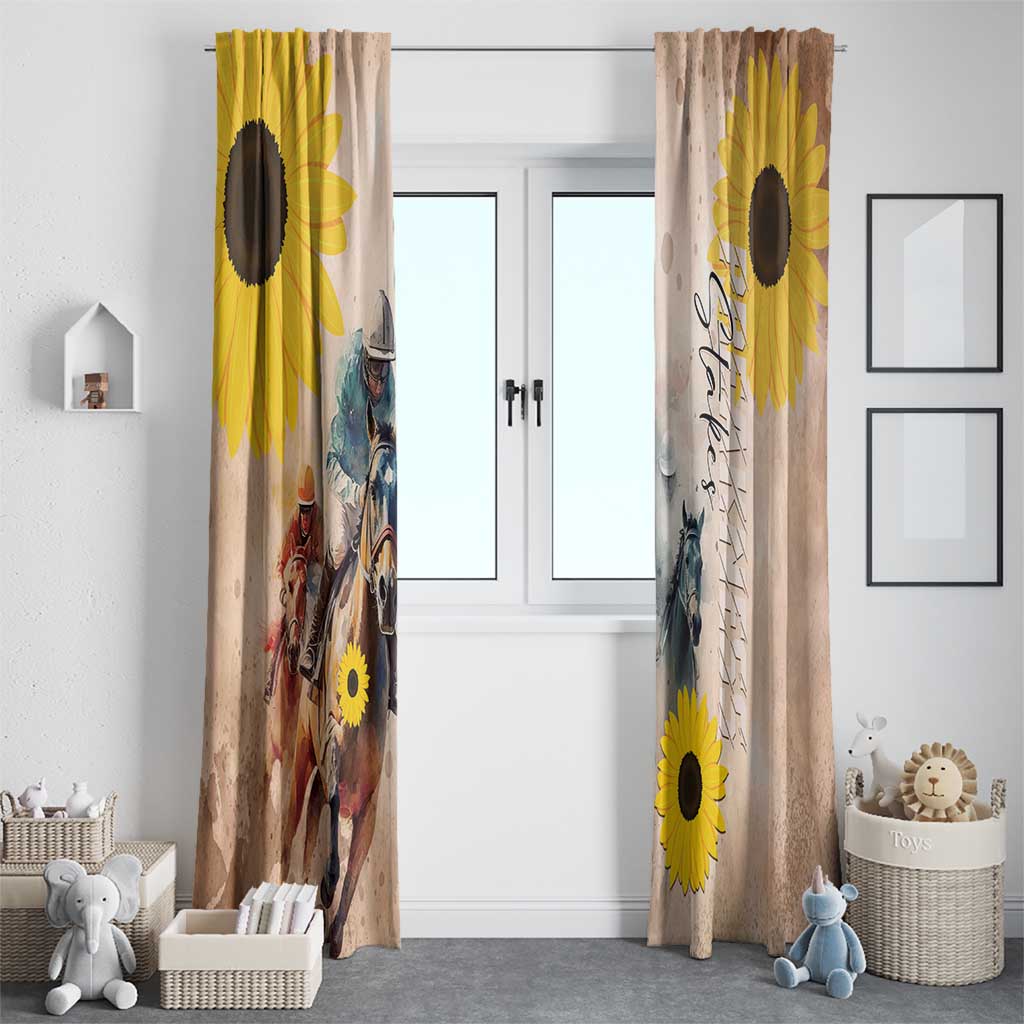 Preakness Horse Racing Window Curtain Run for the Black Eyed Susans