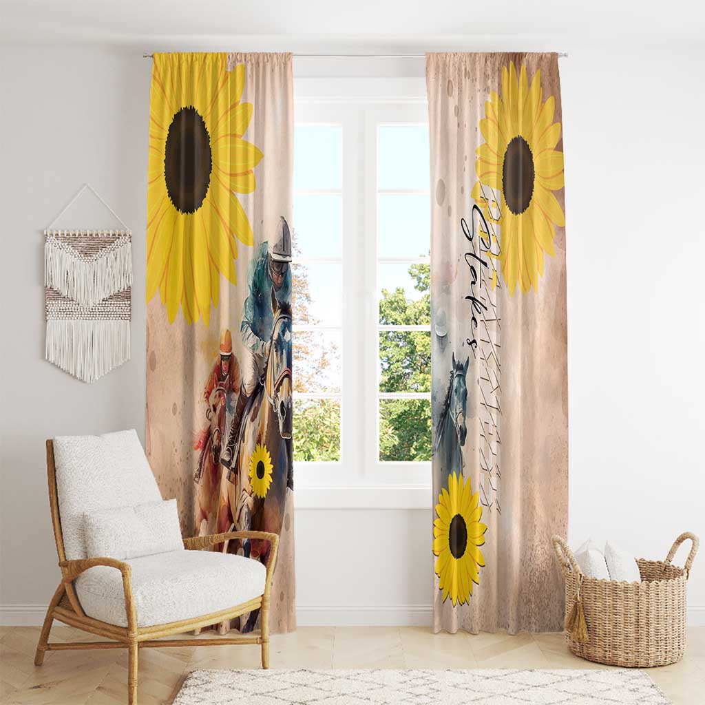 Preakness Horse Racing Window Curtain Run for the Black Eyed Susans