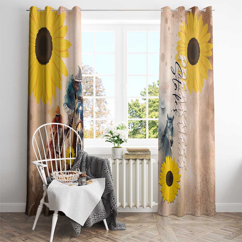 Preakness Horse Racing Window Curtain Run for the Black Eyed Susans