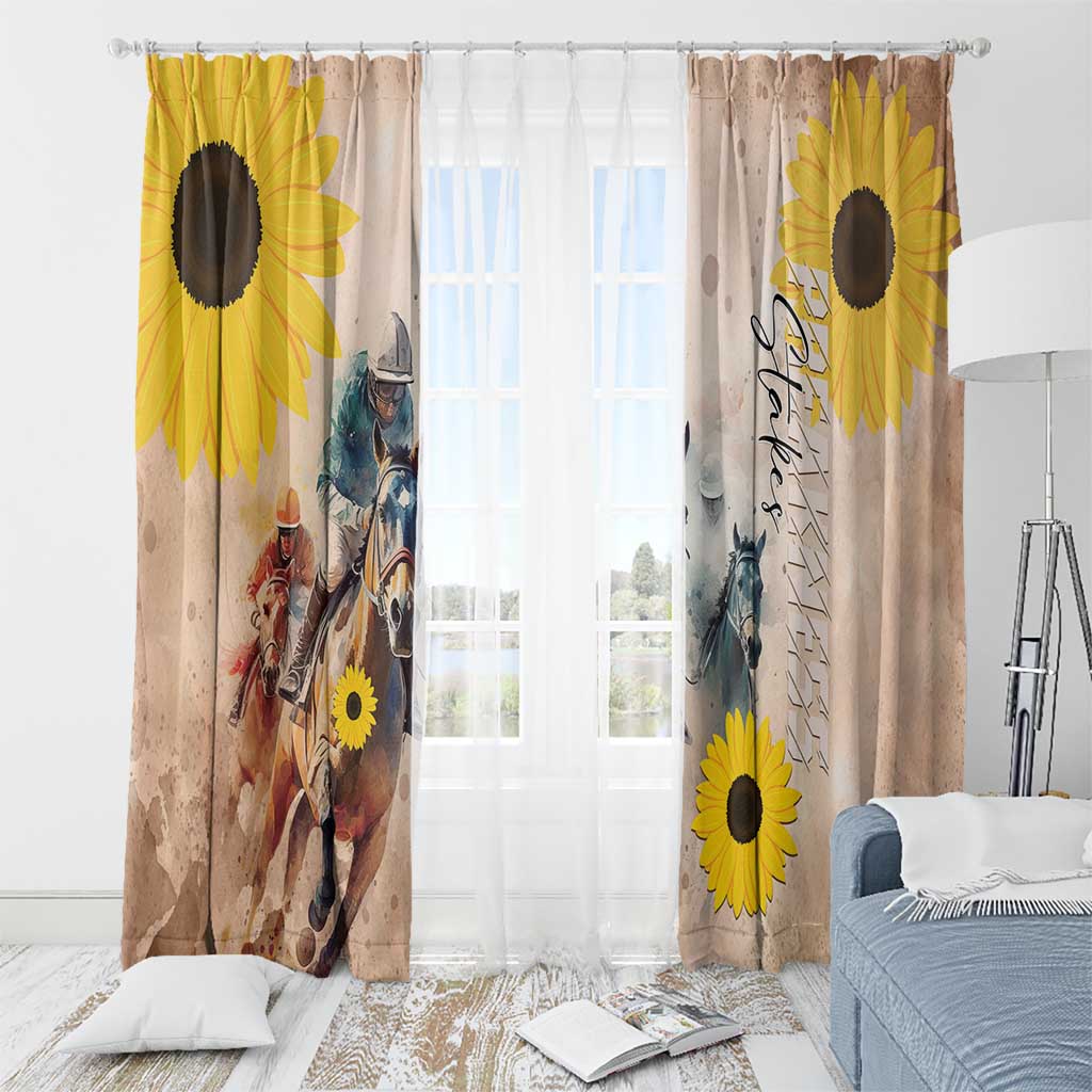 Preakness Horse Racing Window Curtain Run for the Black Eyed Susans