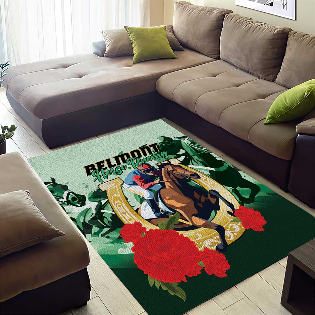 Belmont Horse Racing Area Rug The Test of the Champion