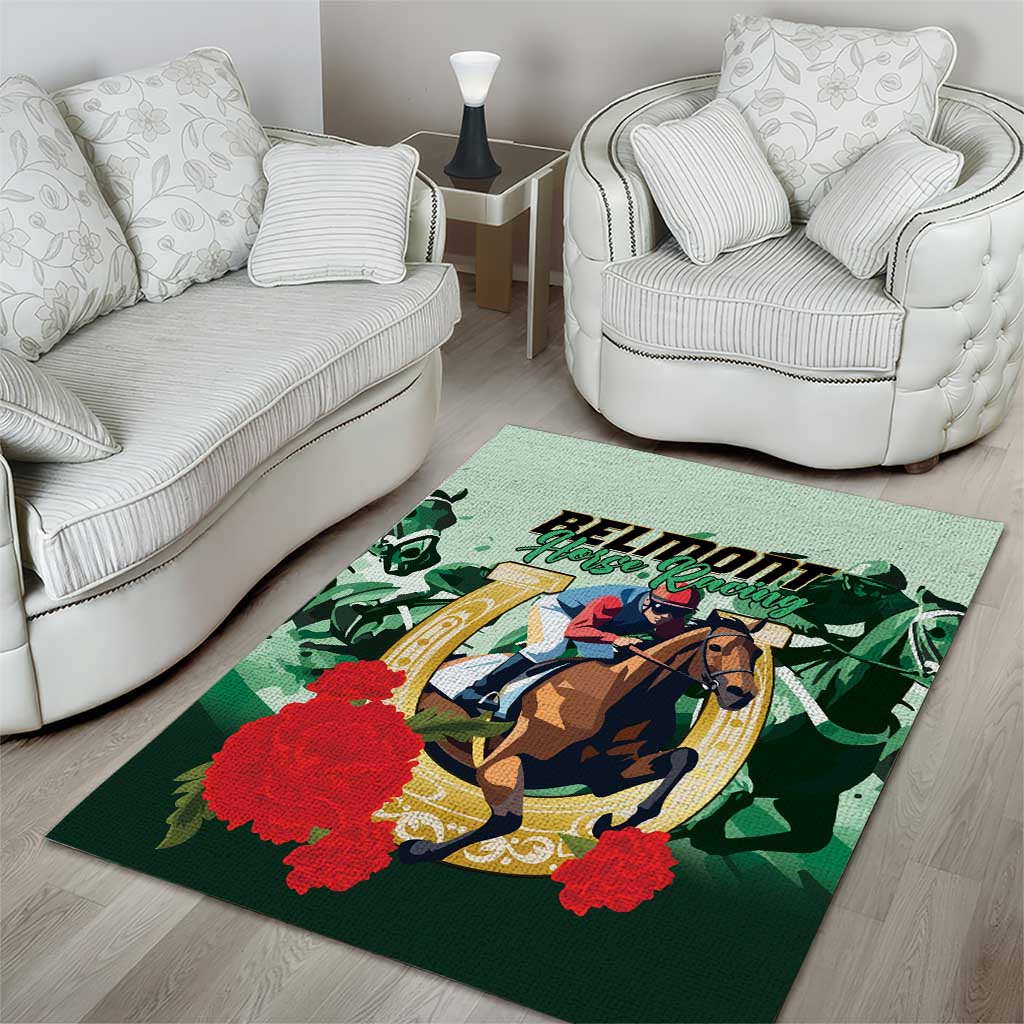 Belmont Horse Racing Area Rug The Test of the Champion