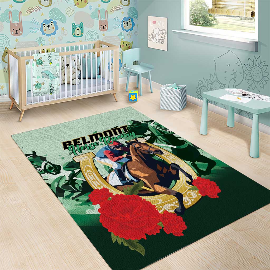 Belmont Horse Racing Area Rug The Test of the Champion