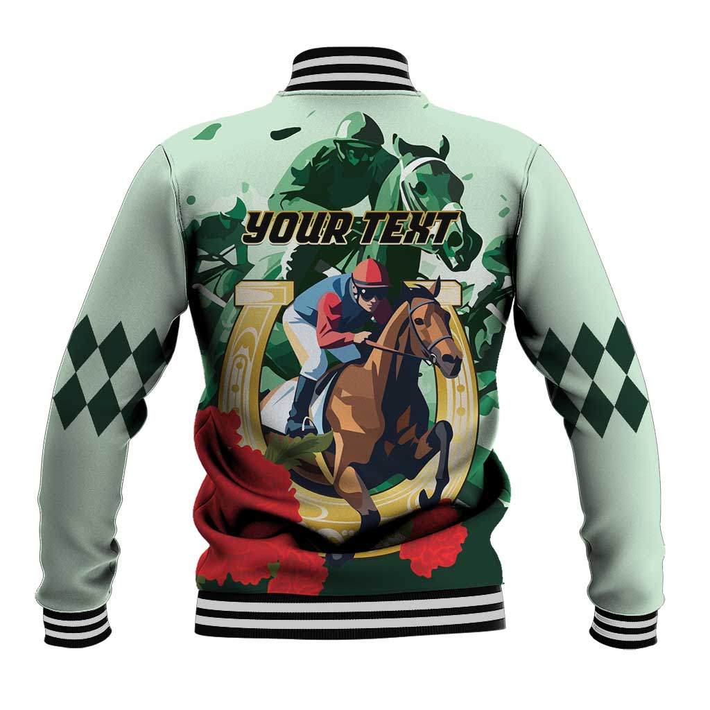 Personalized Belmont Horse Racing Baseball Jacket The Test of the Champion