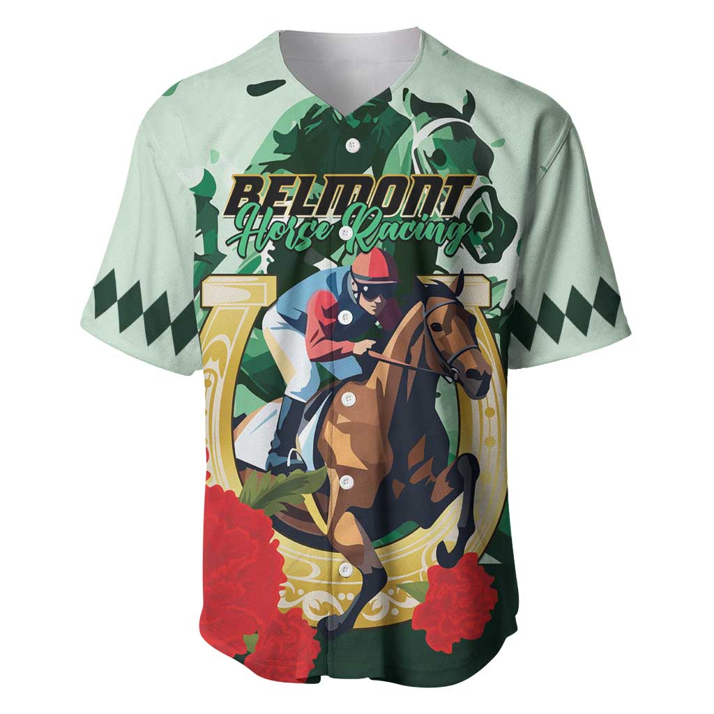 Personalized Belmont Horse Racing Baseball Jersey The Test of the Champion