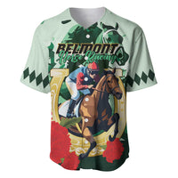 Personalized Belmont Horse Racing Baseball Jersey The Test of the Champion