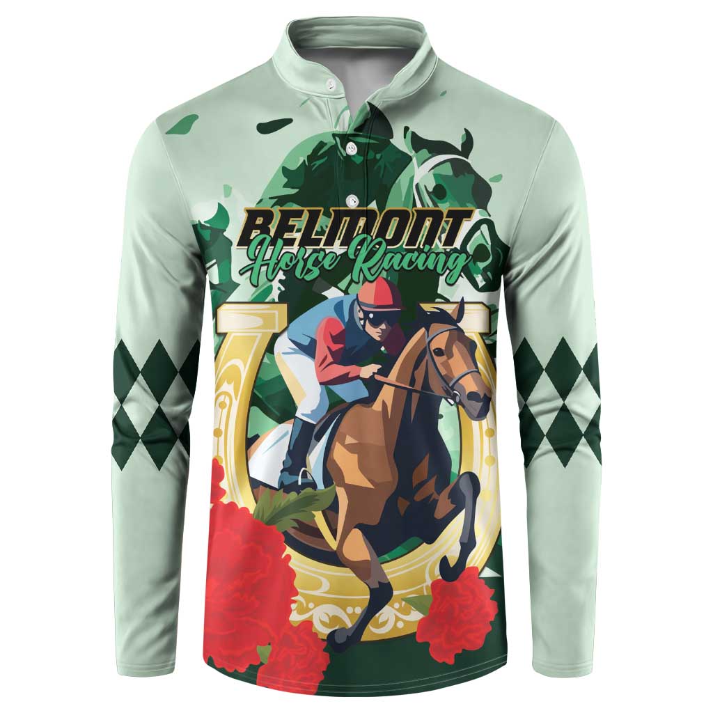 Personalized Belmont Horse Racing Button Sweatshirt The Test of the Champion