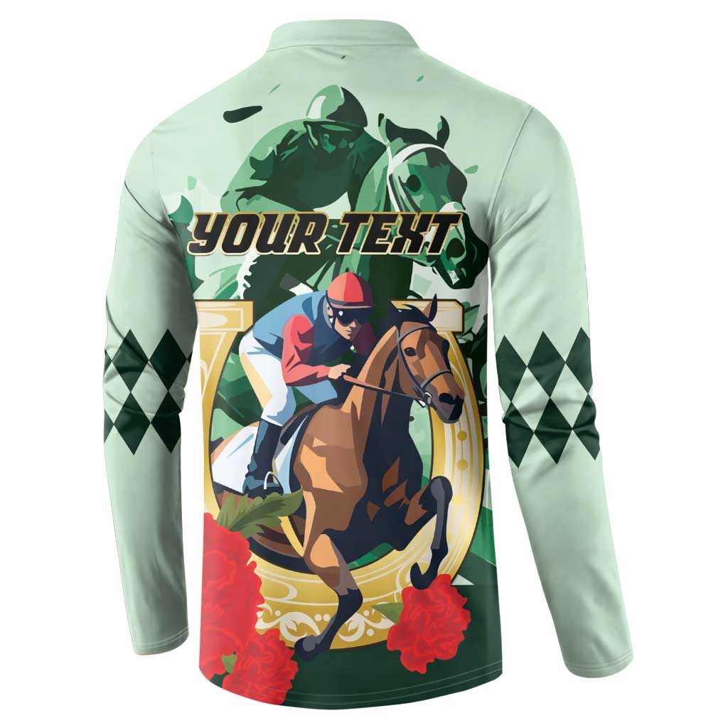Personalized Belmont Horse Racing Button Sweatshirt The Test of the Champion