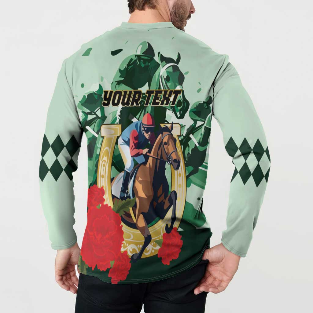 Personalized Belmont Horse Racing Button Sweatshirt The Test of the Champion