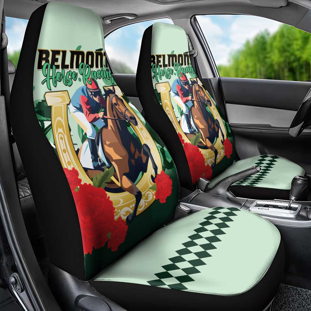 Belmont Horse Racing Car Seat Cover The Test of the Champion
