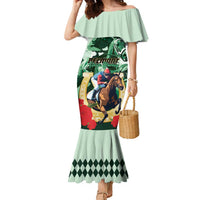 Personalized Belmont Horse Racing Family Matching Mermaid Dress and Hawaiian Shirt The Test of the Champion