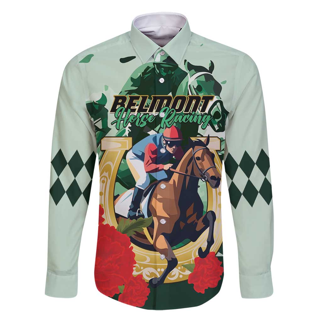 Personalized Belmont Horse Racing Family Matching Summer Maxi Dress and Hawaiian Shirt The Test of the Champion