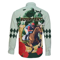 Personalized Belmont Horse Racing Family Matching Summer Maxi Dress and Hawaiian Shirt The Test of the Champion